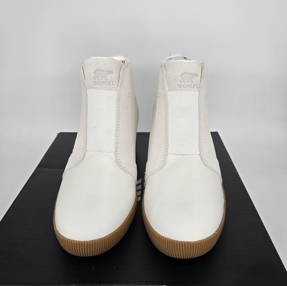 New Sorel Out N About Pull On Wedge Booties Leather Boots Women's Size 9 - Picture 2 of 8